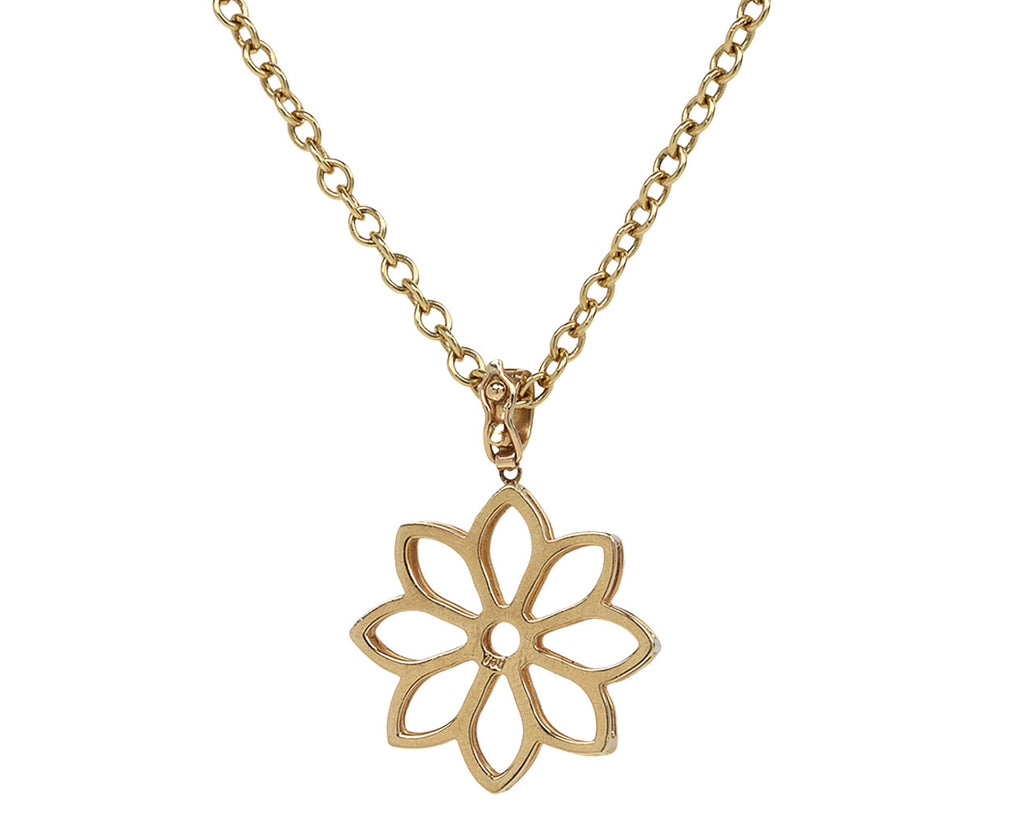 Ark Diamond Bliss Flower Pendant Necklace Back View