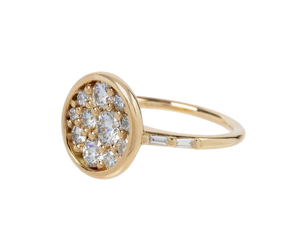 Artëmer Diamond Cluster Ring Side View