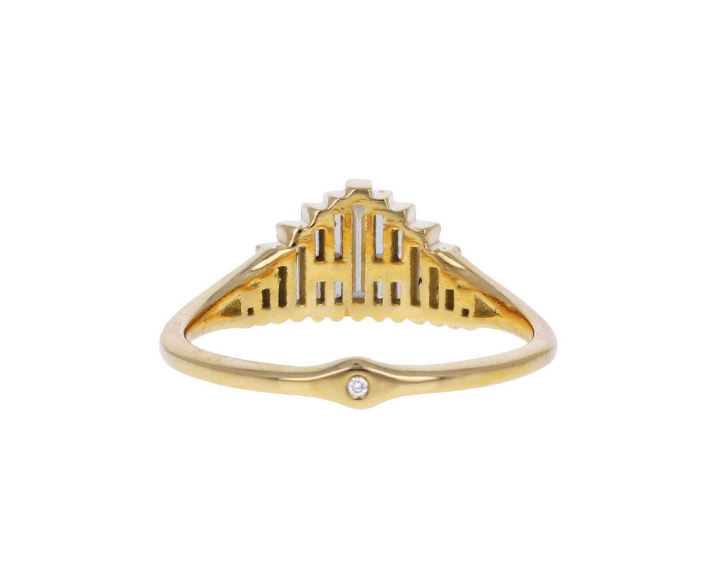 Art Deco Baguette Diamond Cluster Ring