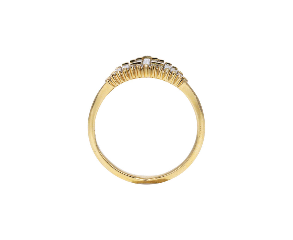 Art Deco Baguette Diamond Cluster Ring