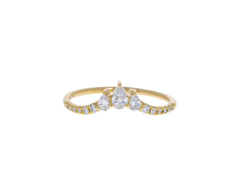 Pear Cut Nesting Diamond Ring