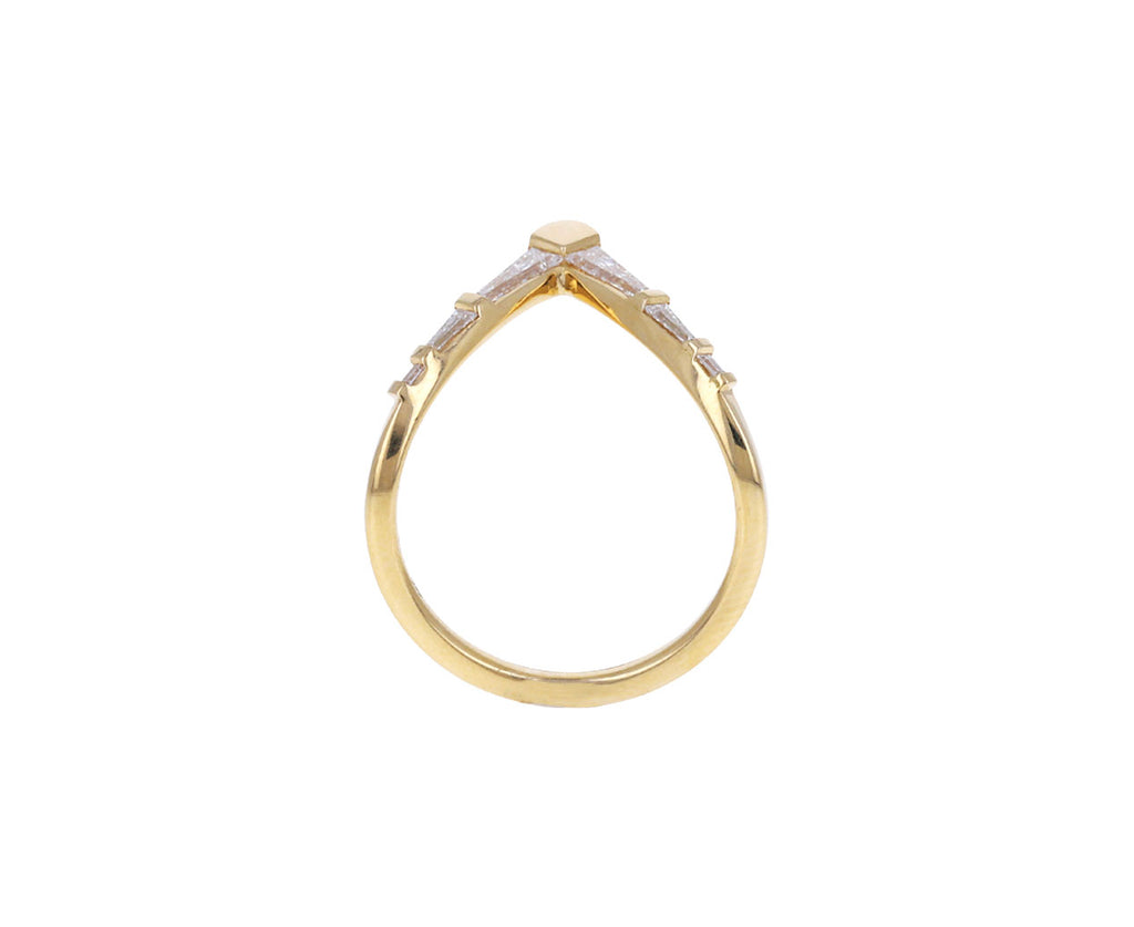 Chevron Curved Band With Tapered Baguette Diamonds