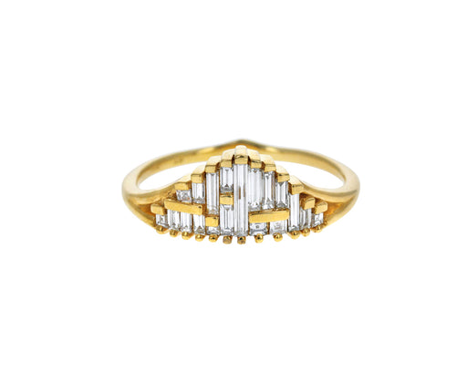 Asymmetric Needle Diamond Cluster Ring - TWISTonline 