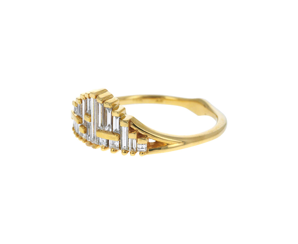 Asymmetric Needle Diamond Cluster Ring - TWISTonline 