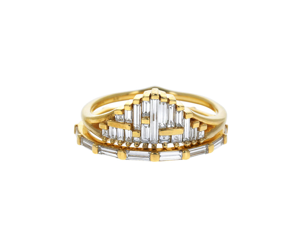 Asymmetric Needle Diamond Cluster Ring - TWISTonline 