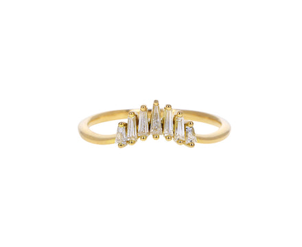 Tapered Diamond Baguette Nesting Band