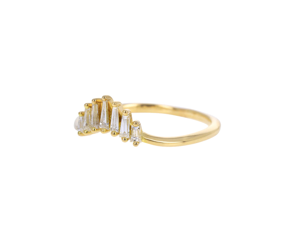 Tapered Diamond Baguette Nesting Band
