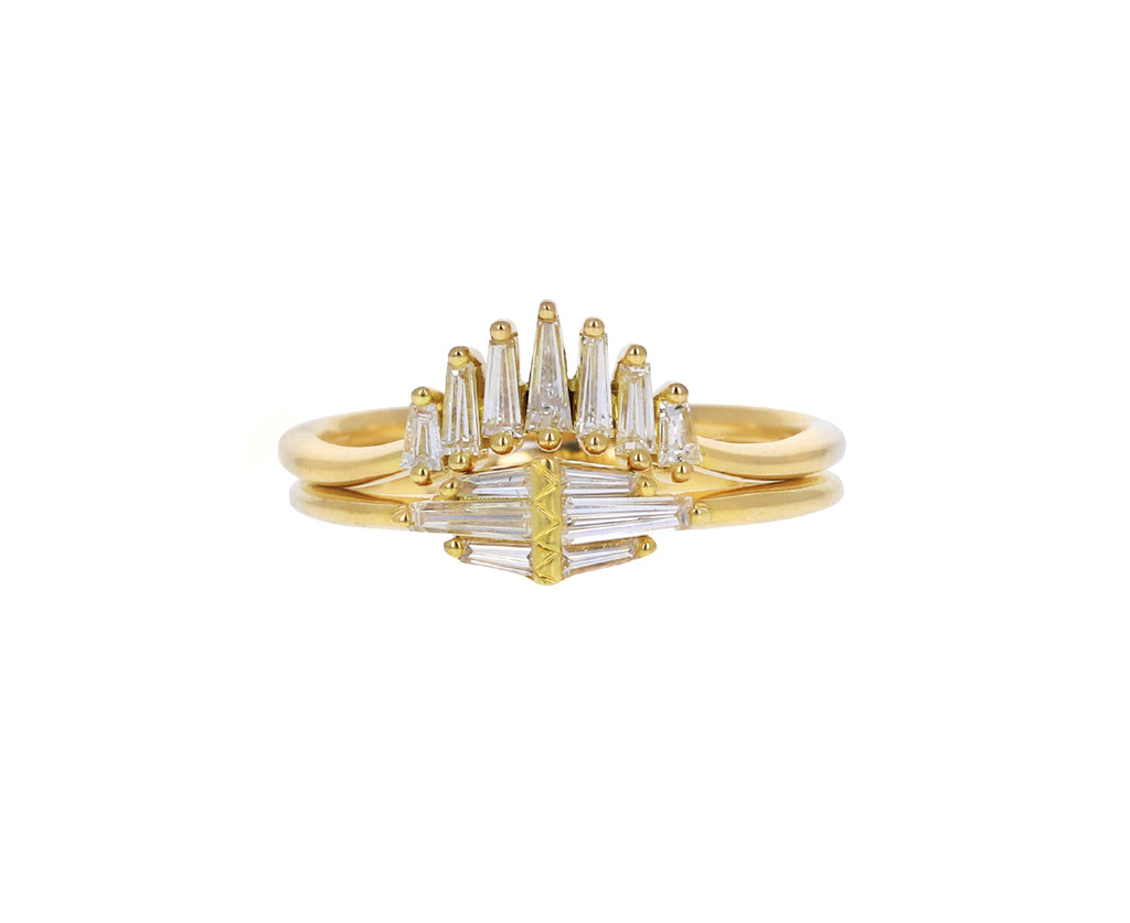 Tapered Diamond Baguette Nesting Band