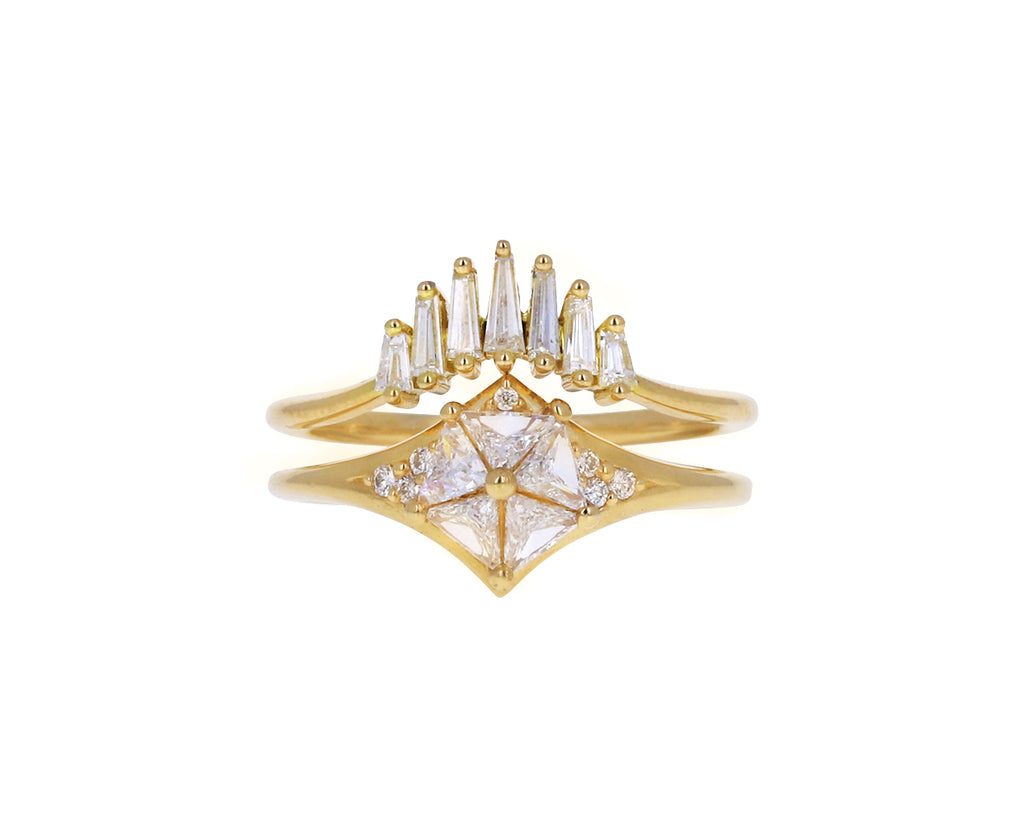 Tapered Diamond Baguette Nesting Band