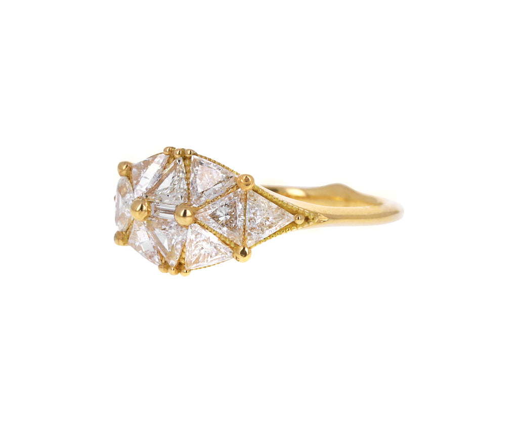 Reflective Dome Diamond Solitaire Ring