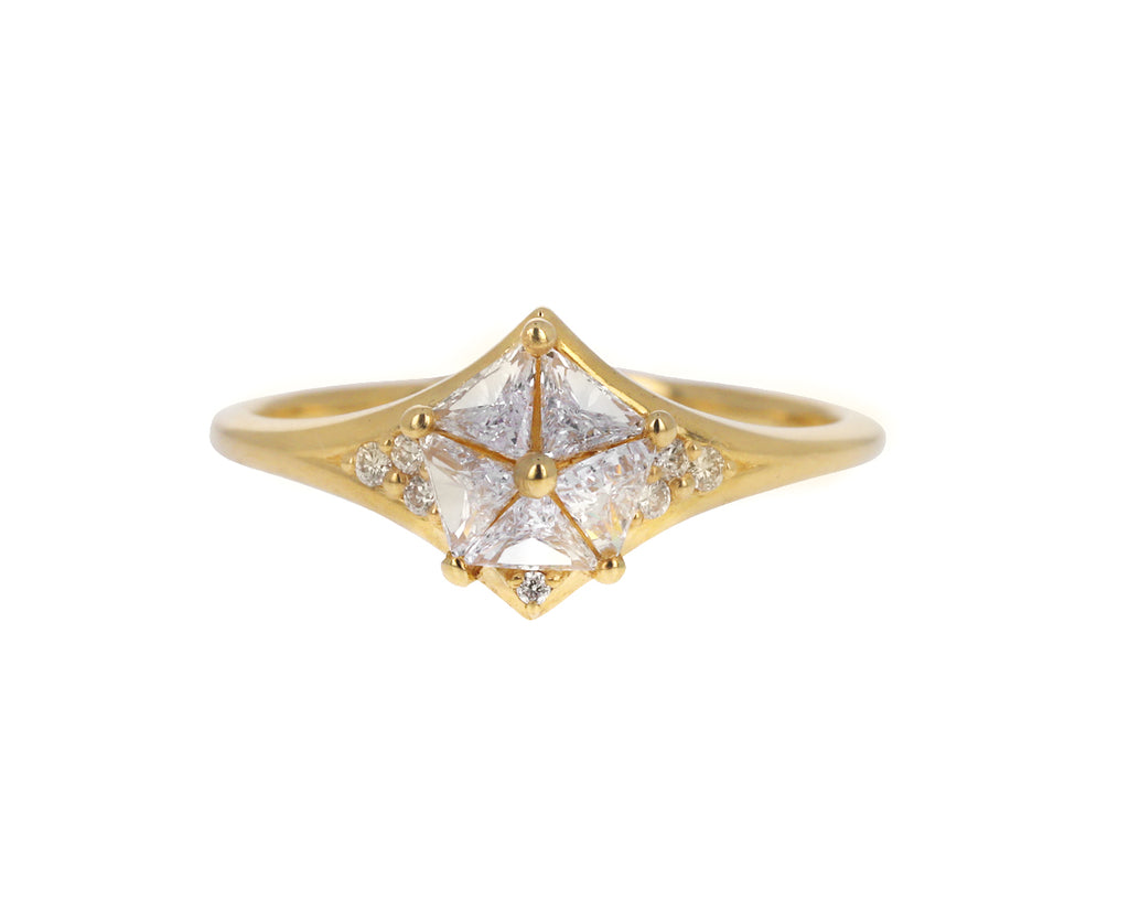 Pyramid cluster diamond ring new arrivals