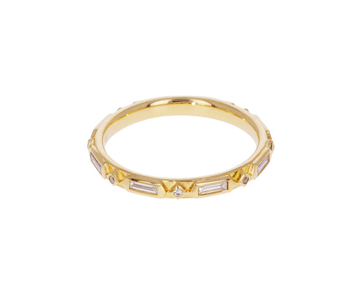 Geometric Diamond Wedding Band - TWISTonline 