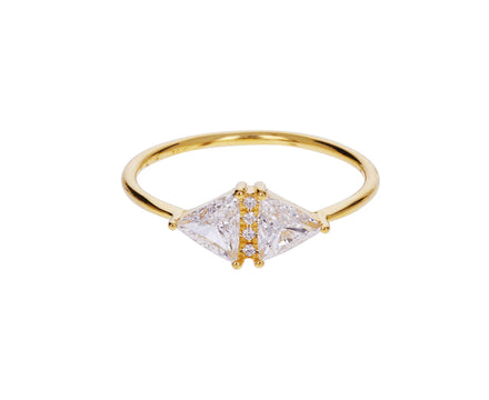 Vintage Diamond Triangle Ring - TWISTonline 