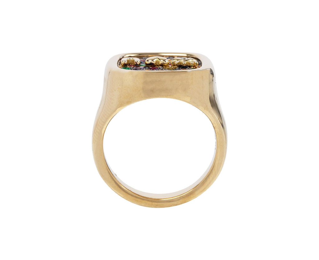 Brent Neale Rainbow Sapphire 'Eye Love U' Ring Top