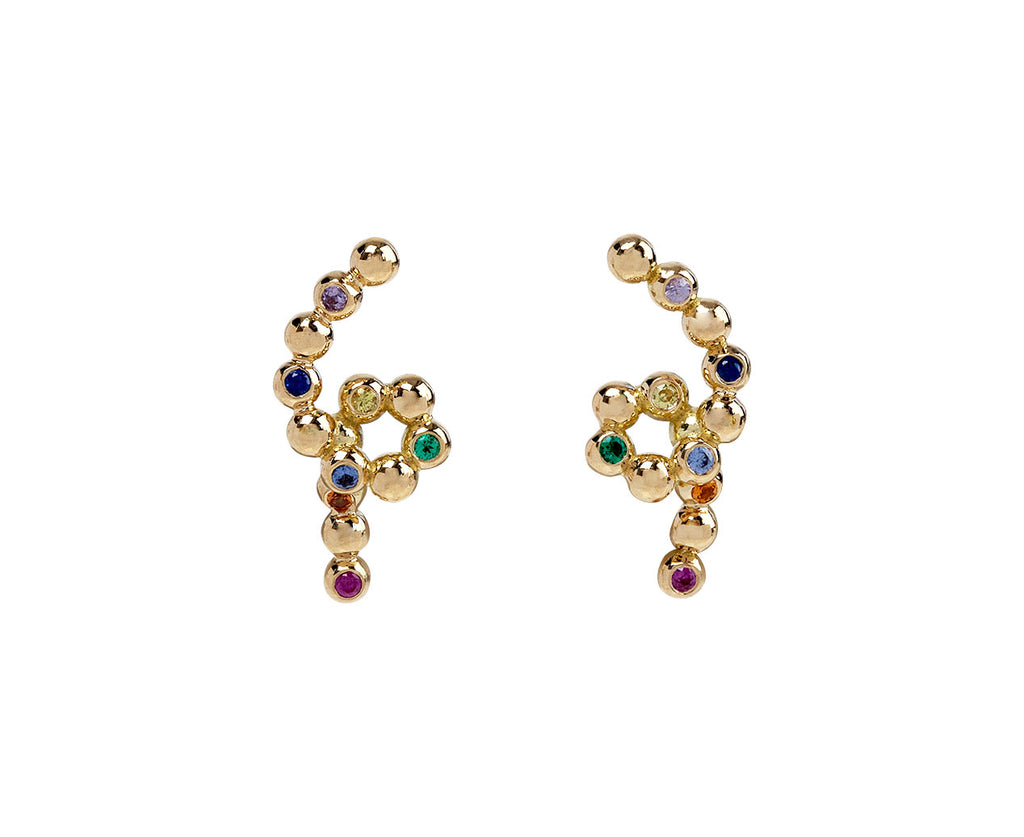 Tiny rainbow shop earrings