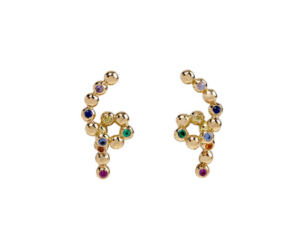 Brent Neale Small Rainbow Thread Knot Earrings