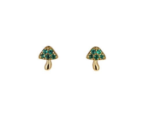 Emerald Tiny Mushroom Studs