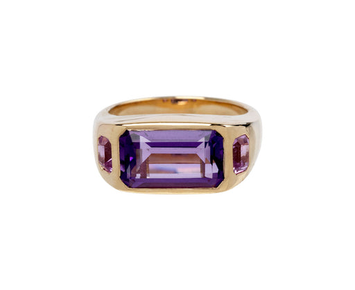 Brent Neale Amethyst and Pink Sapphire Gypsy Ring
