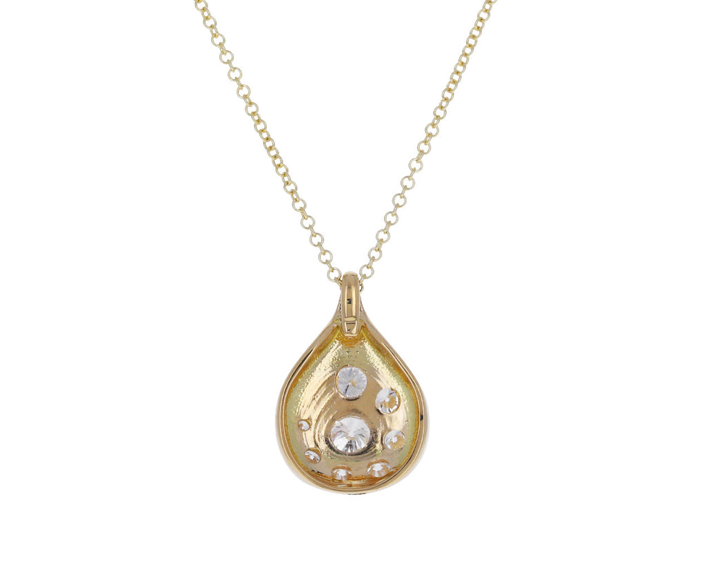 Medium Diamond Petal Pendant Necklace