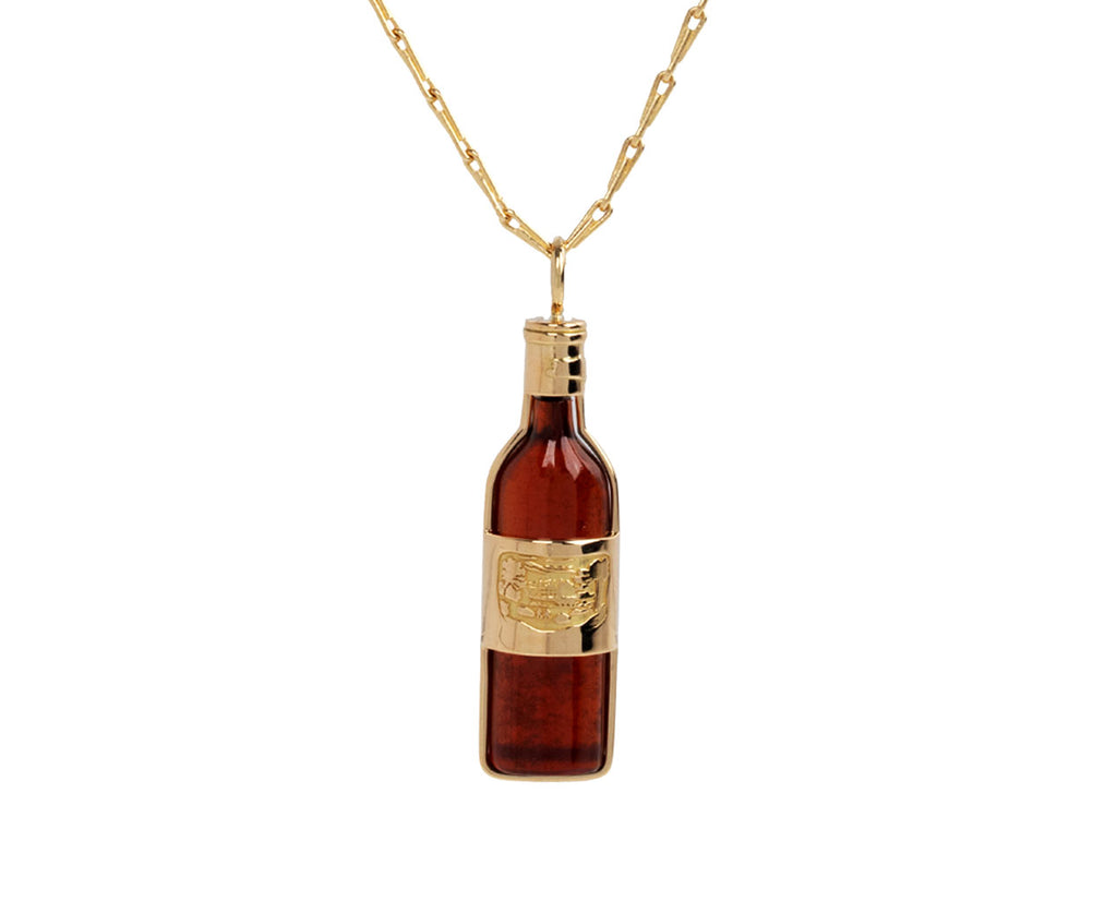 Brent Neale Garnet Wine Bottle Pendant Necklace