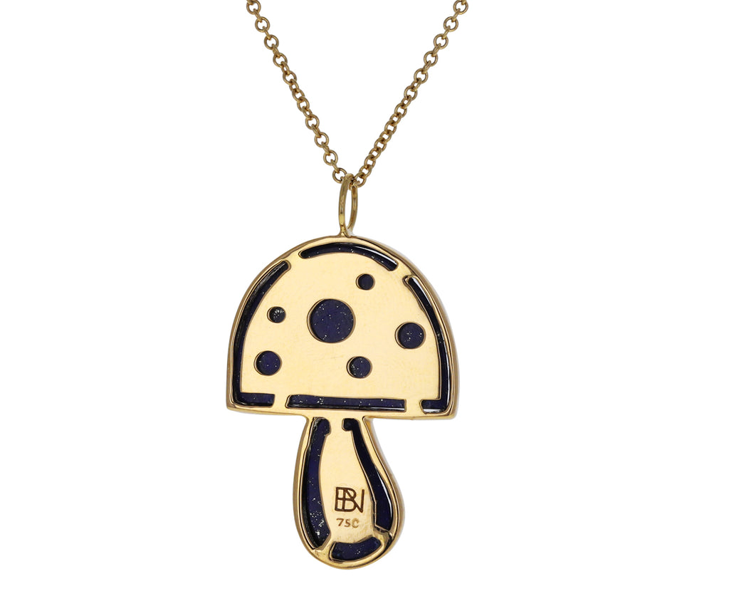Lapis, Turquoise and Emerald Mini Mushroom Necklace