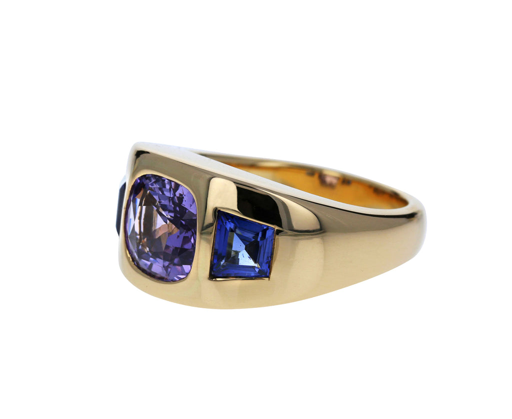 Multi Colored Sapphire Gypsy Ring - TWISTonline 