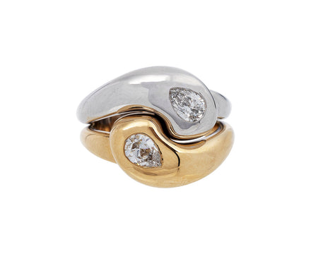 Brent Neale Two Tone Gold Diamond Knot Ring
