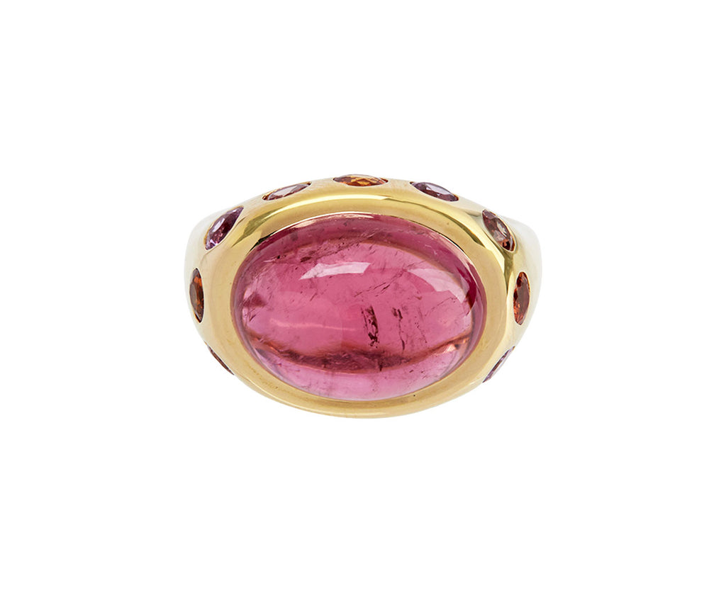 Brent Neale Pink Tourmaline and Sapphire Crown Ring