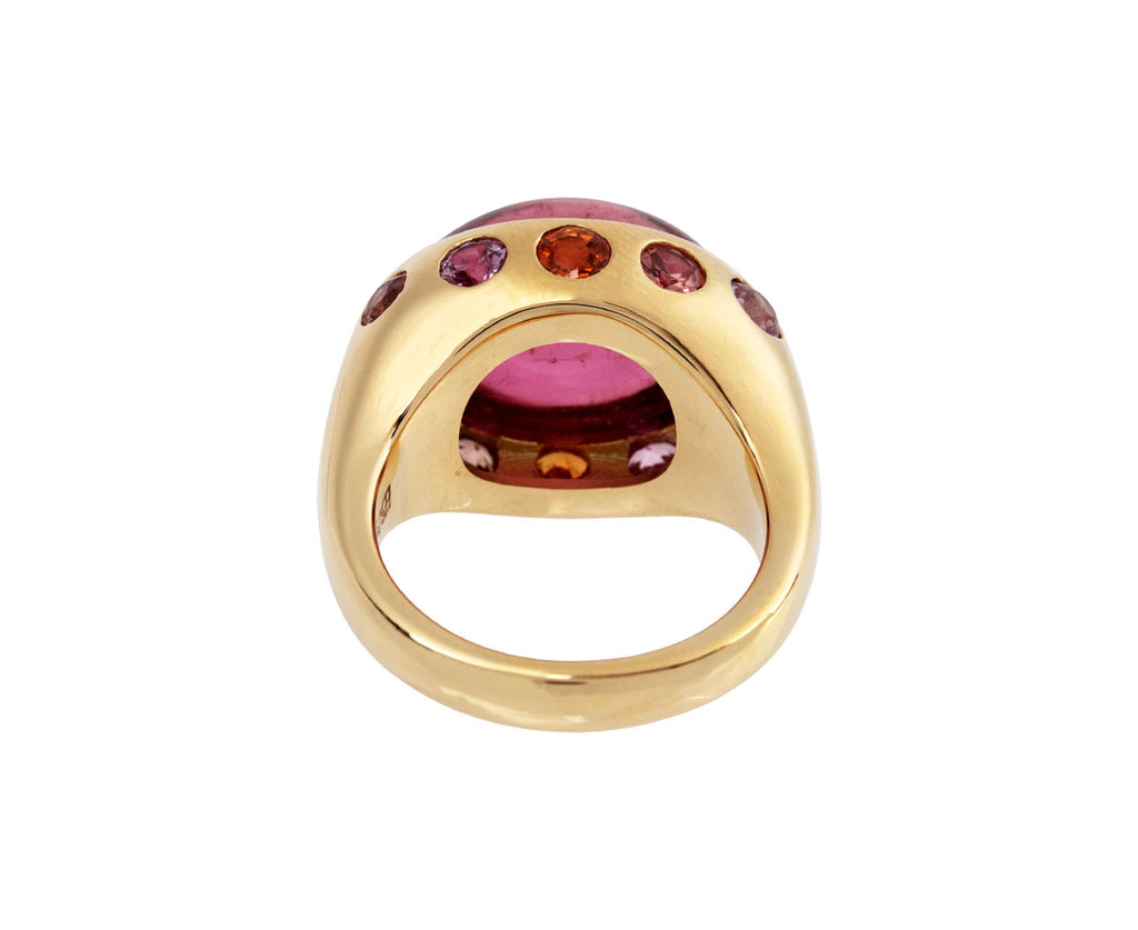 Brent Neale Pink Tourmaline and Sapphire Crown Ring Back