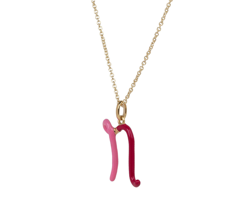 Bea Bongiasca Bubblegum and Amarena Enamel 'N' Pendant Necklace Side View