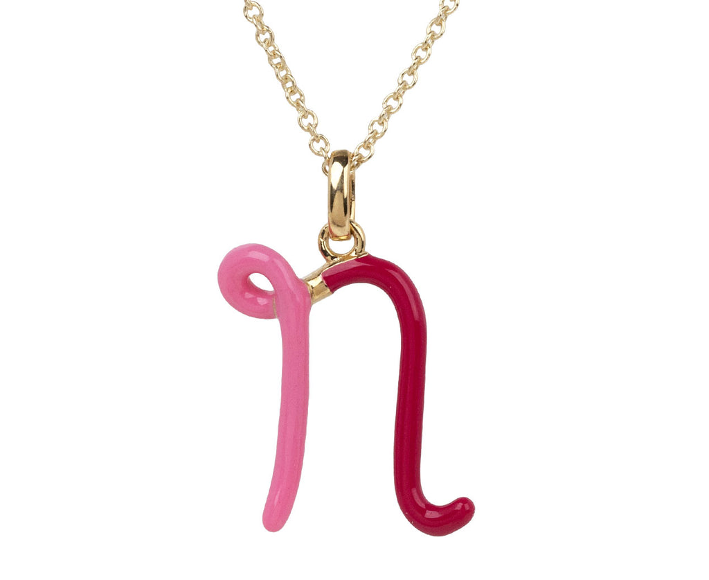Bea Bongiasca Bubblegum and Amarena Enamel 'N' Pendant Necklace Close Up