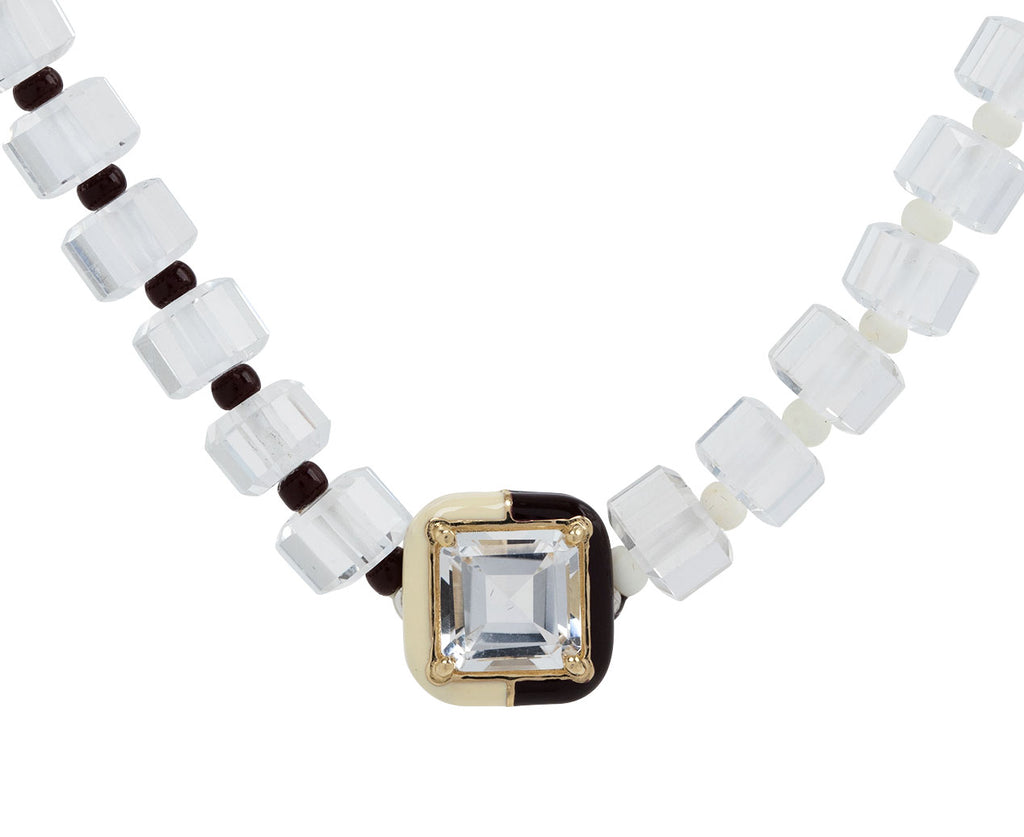 Bea Bongiasca Rock Crystal Beaded Pendant Necklace Close Up