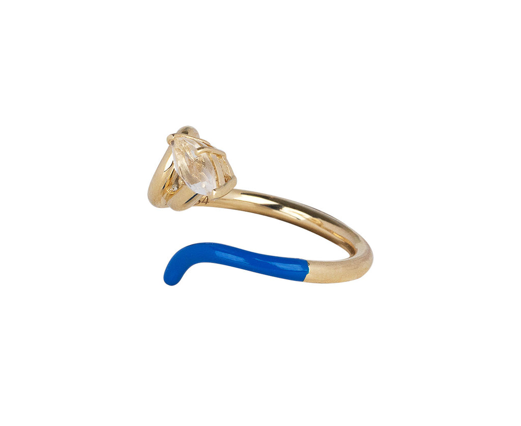 Cobalt and Rock Crystal Ring