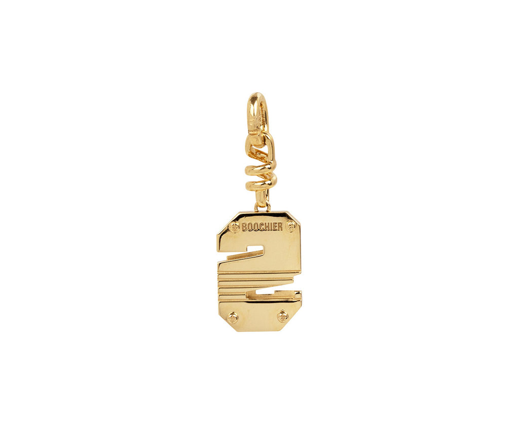 Boochier Blue Diamond Initial 'S' Charm Pendant ONLY Back