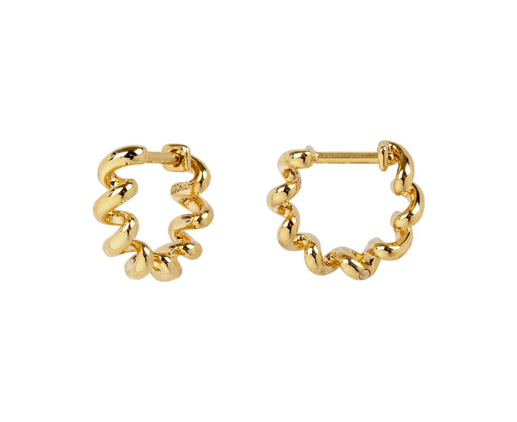 Boochier Slinkee Huggie Hoop Earrings Side View