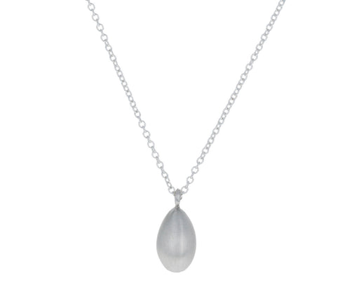 Silver Egg Pendant Necklace