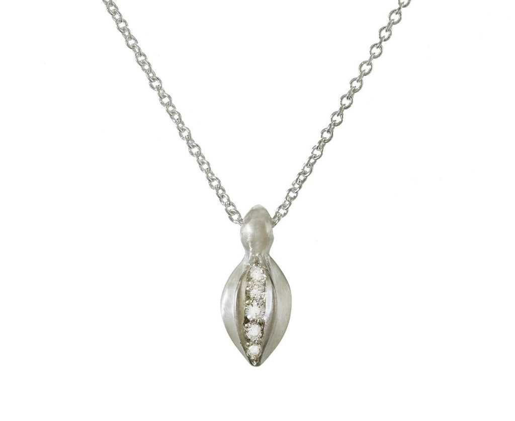 Tiny Diamond Bud Necklace - TWISTonline 