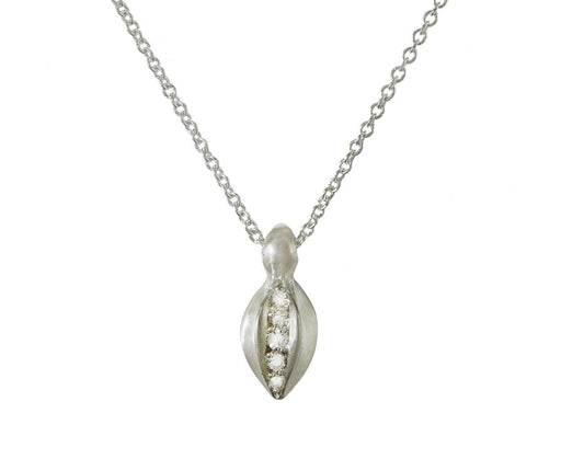 Tiny Diamond Bud Necklace - TWISTonline 