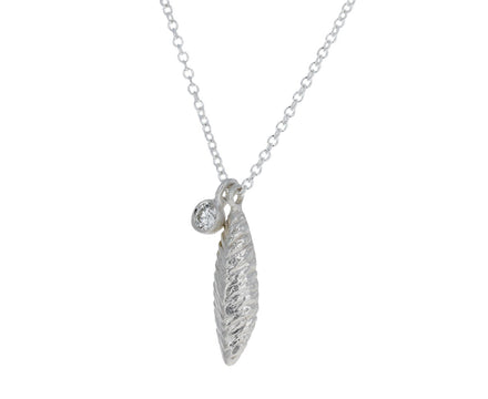 Small Ridged Leaf Necklace