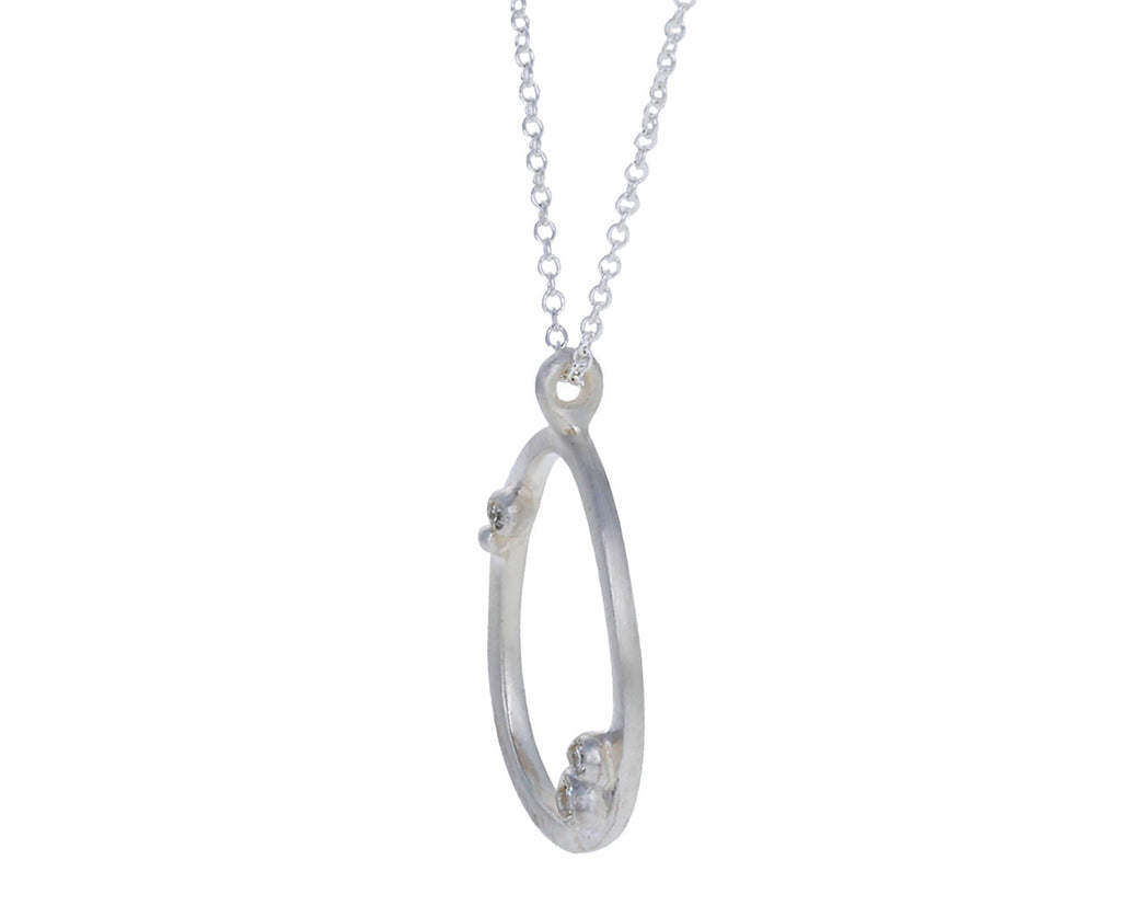 Diamond Encrusted Outlined Egg Necklace - TWISTonline 
