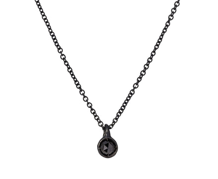Silver Black Diamond Pendant Necklace - TWISTonline 