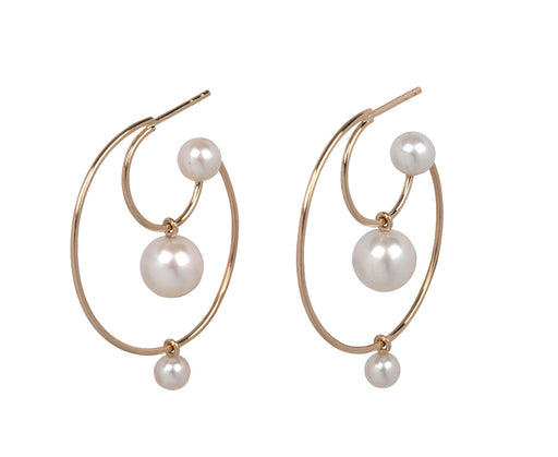 Sophie Bille Brahe Bain Perle Hoop Earrings