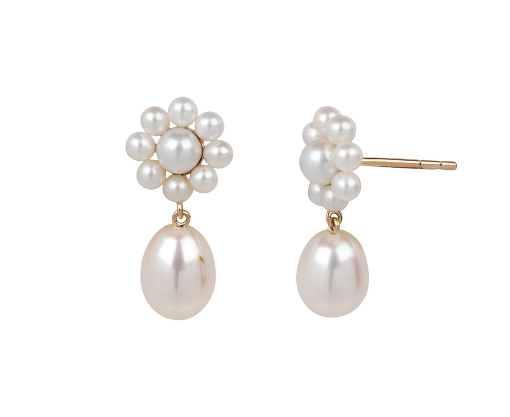 Sophie Bille Brahe Chambre de Fleur Stud Earrings Side View