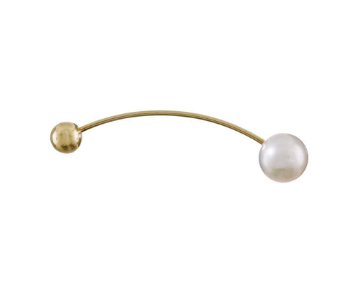 SINGLE Elipse Pearl and Gold Earring - TWISTonline 