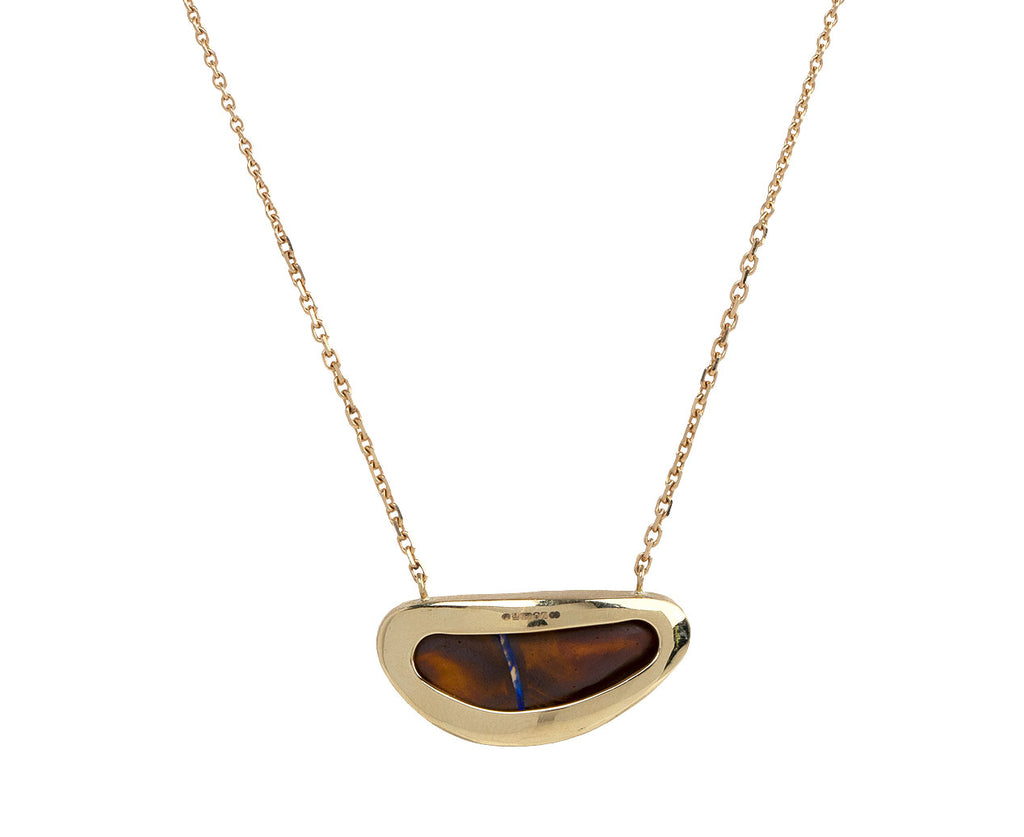 Brooke Gregson Boulder Opal Ellipse Pendant Necklace Back