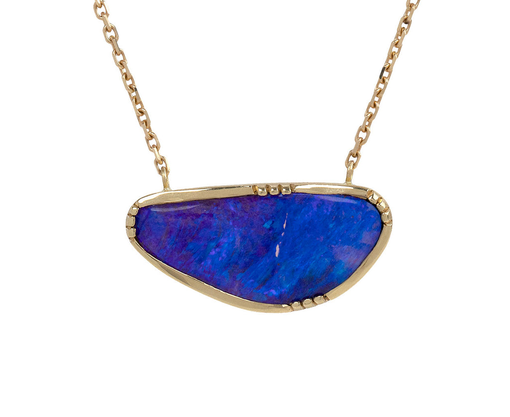 Brooke Gregson Boulder Opal Ellipse Pendant Necklace Close Up