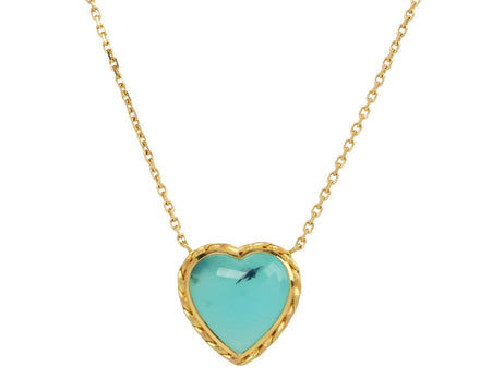 Peruvian Opal Heart Twist Necklace