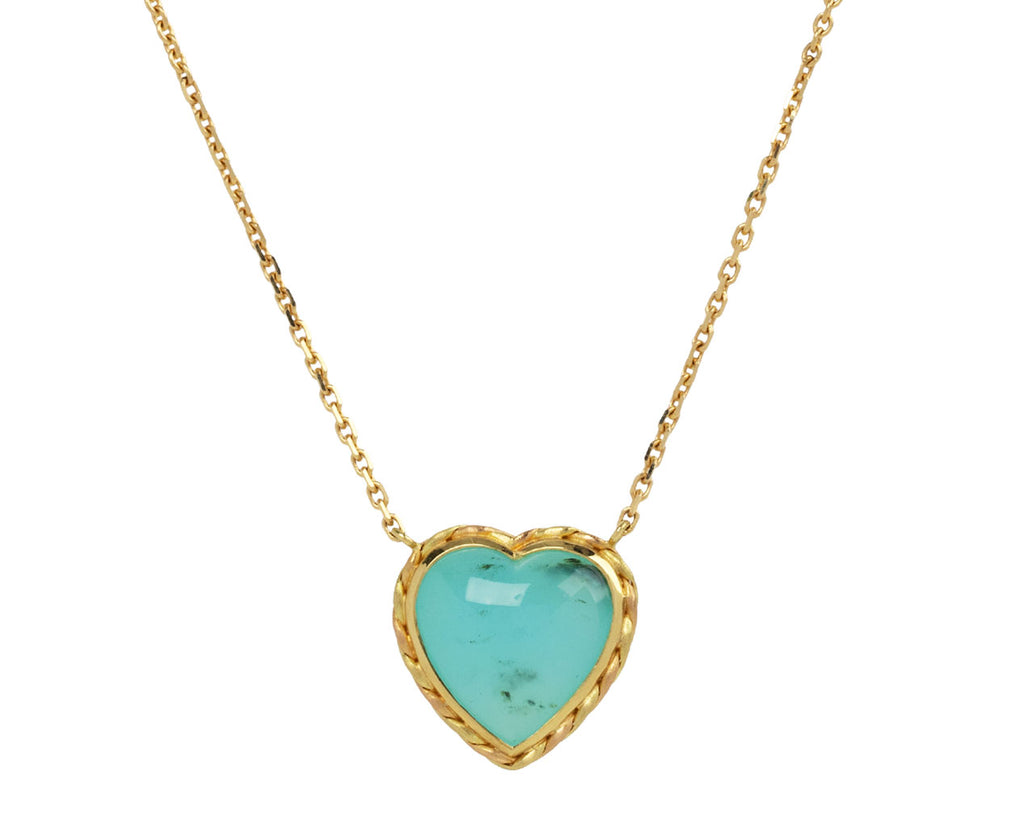 Peruvian Opal Heart Twist Necklace