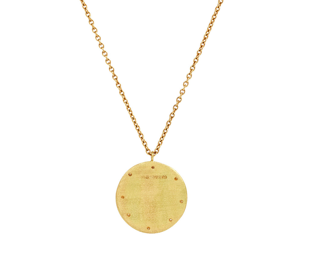 Brooke Gregson Diamond Heart Engraved Pendant Necklace Back