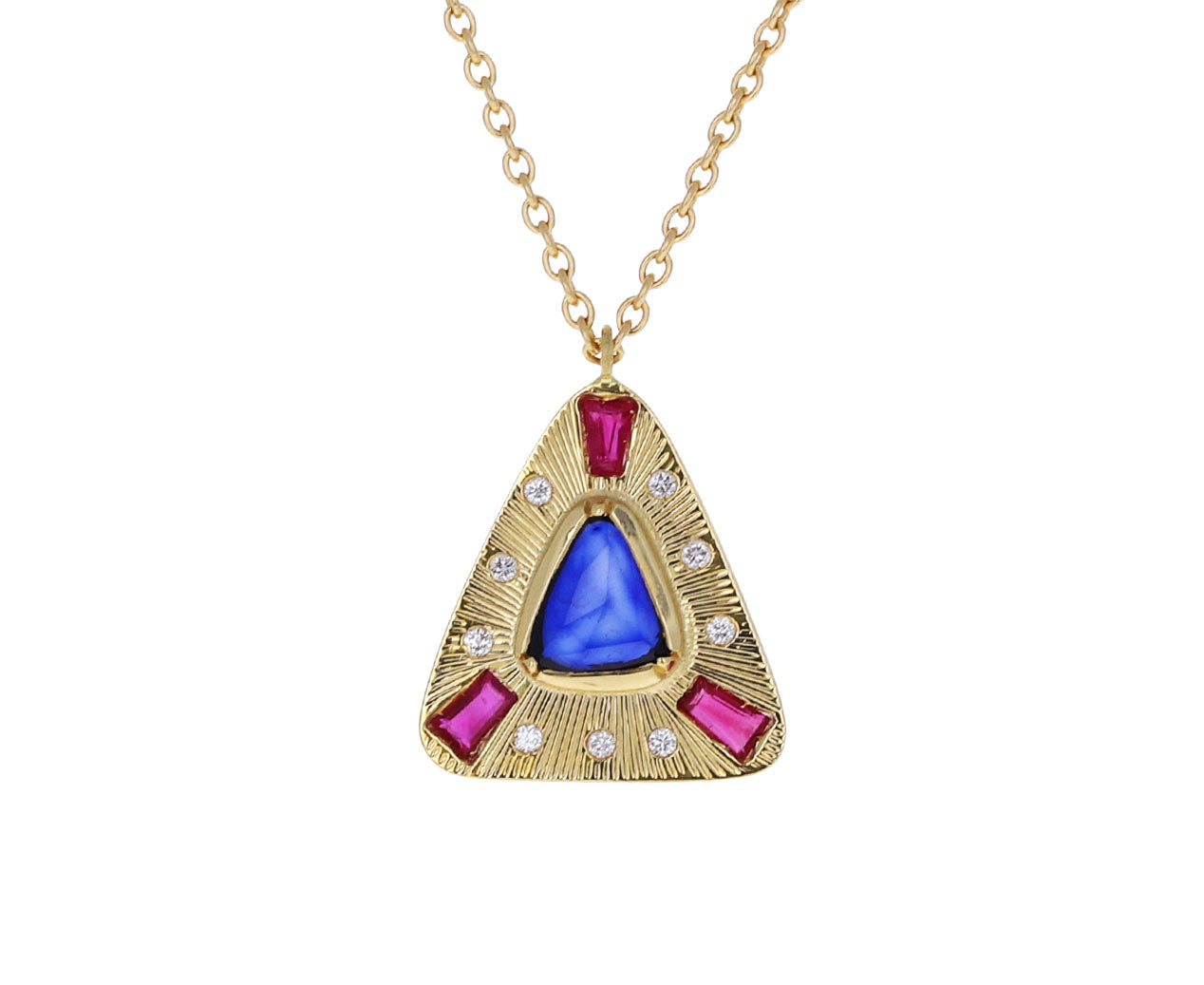 Ruby and on sale sapphire pendant